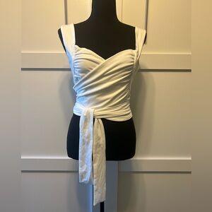 CIDER Cross Wrap Front Tie/Back Tie Tank Top Size M